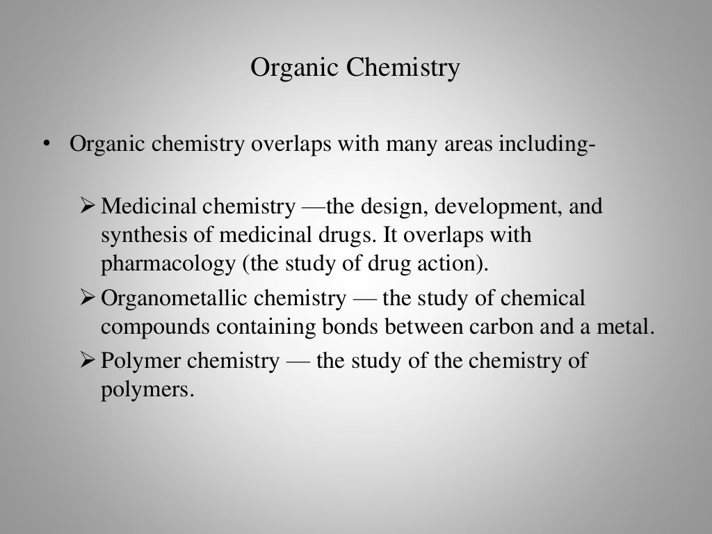 Branches of chemistry