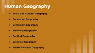 Branches of Geography 
