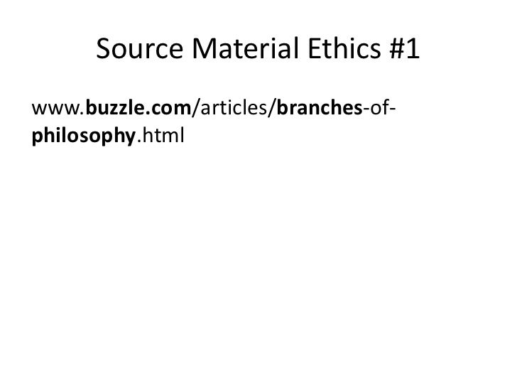 Branches of philosophy