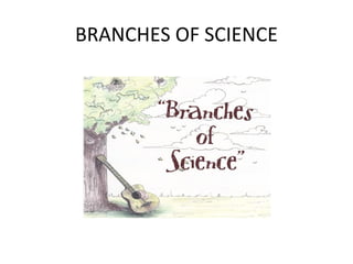 BRANCHES OF SCIENCE 