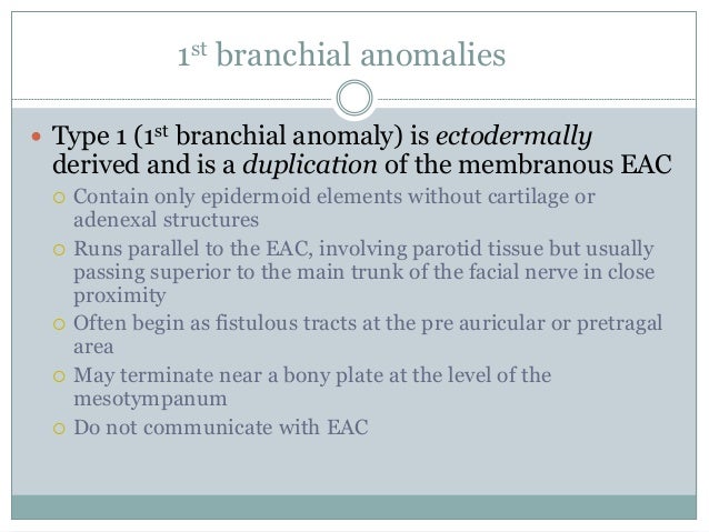 Branchial anomalies