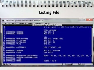 Listing File
 