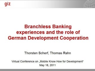 Branchless banking
