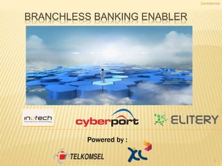 BRANCHLESS BANKING ENABLER
Confidential
1
Powered by :
 
