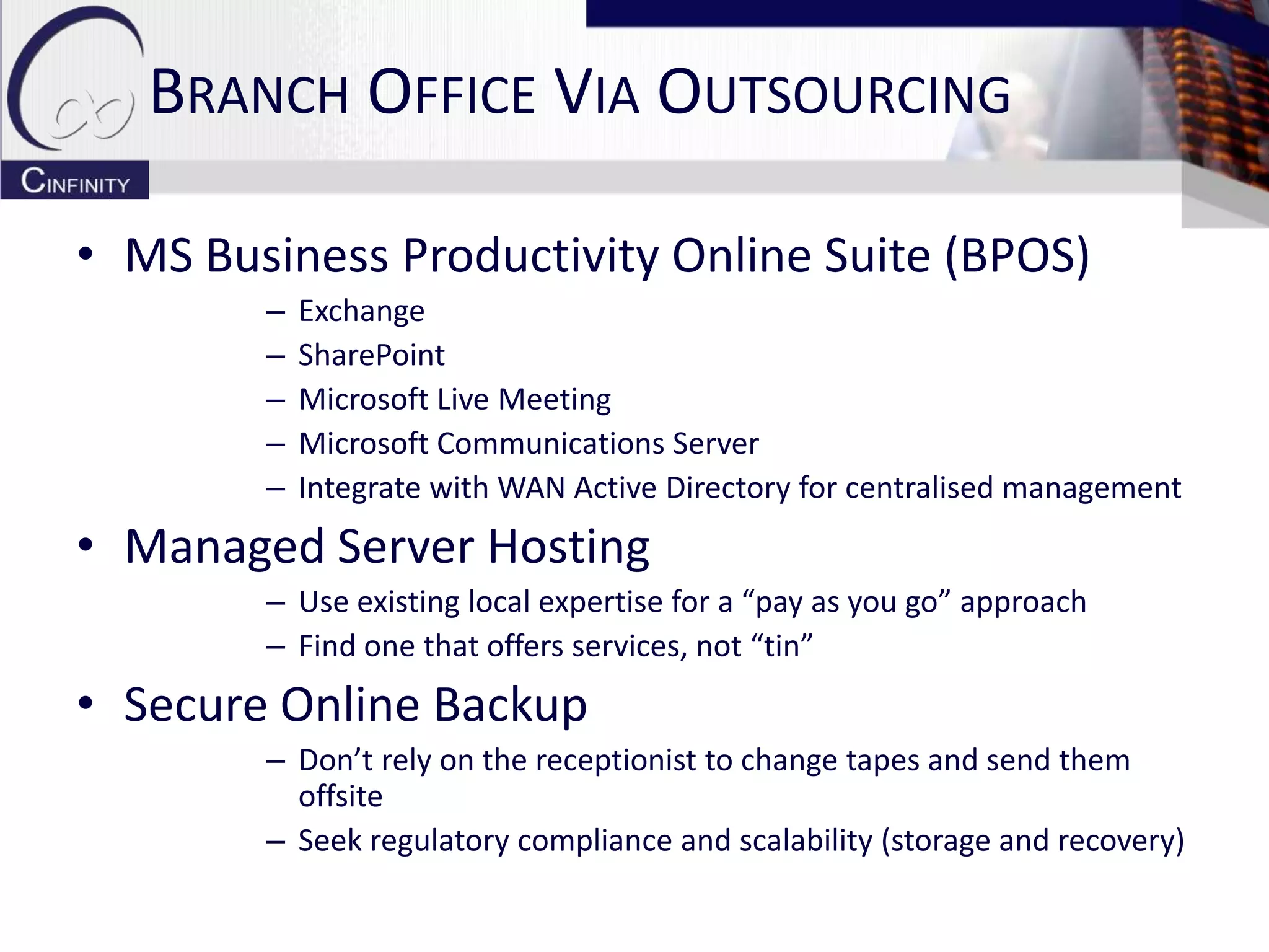 Branch Office Infrastructure