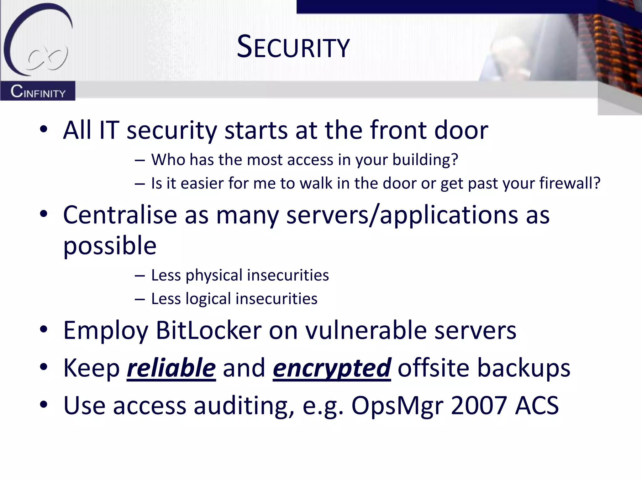 Branch Office Infrastructure