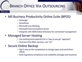 Branch Office Infrastructure