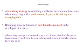 Sql Branch Strategy branch strategies.pptx notes in devopss | PPTX