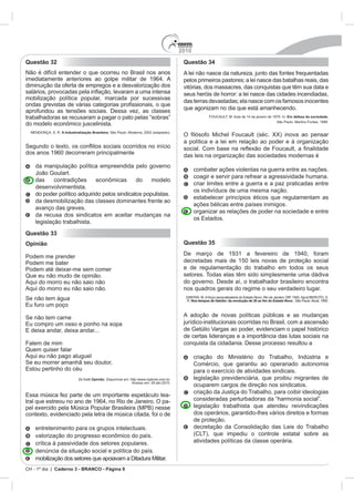 2010
Questão 32                                          Questão 34




                                                                        Em defesa da sociedade.



               A Industrialização Brasileira




                                                          os Estados.

Questão 33
Opinião                                             Questão 35




                                                     R.




E deixa andar, deixa andar...




                                 Opinião



                                               -
                                               -




CH - 1º dia | Caderno 3 - BRANCO - Página 9
 