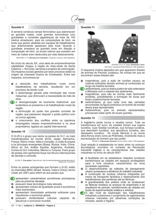 2010
Questão 9                                      Questão 11




                  Lideranças do Contestado



                                                                                     Decifrando a Terra.




                                               Questão 12




Questão 10


                                                            A Revolução Industrial



                                               te



           Crise global




CH - 1º dia | Caderno 3 - BRANCO - Página 3
 