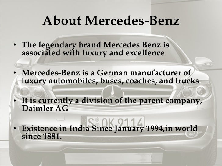 Mercedesbenz positioning statement