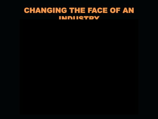 CHANGING THE FACE OF AN
INDUSTRY
 