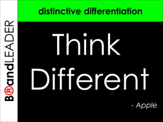 B ® and TREPRENEUR distinctive differentiation Think Different - Apple B ® and LEADER 