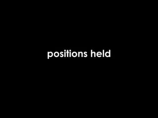 positions held 
