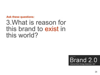 Brand Masterclass Week One