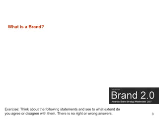 Brand Masterclass Week One