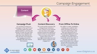 Campaign Engagement
www.r2digital.co.za
 