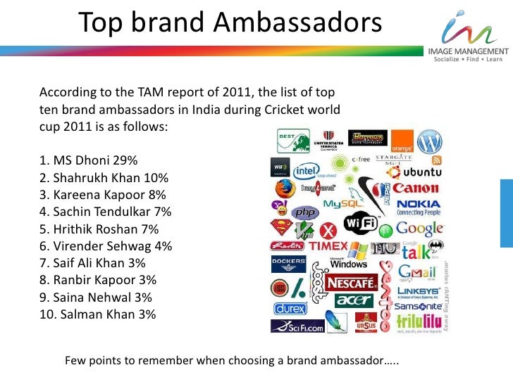 Brand ambassador and Brand