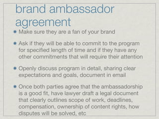 Brand Ambassador Program Blueprint by Britt Michaelian | PDF
