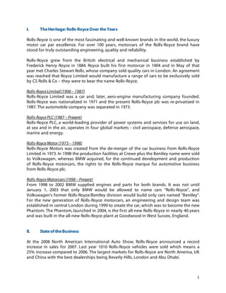 Rolls Royce Brand Analysis