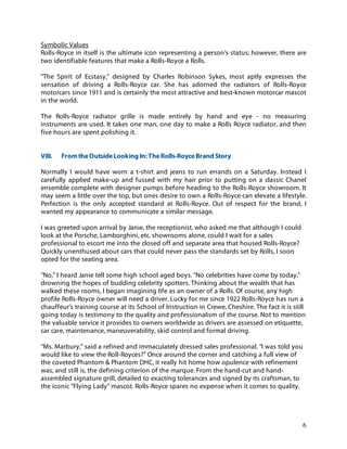 Rolls Royce Brand Analysis