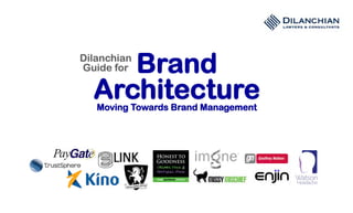 Brand
ArchitectureMoving Towards Brand Management
Dilanchian
Guide for
 