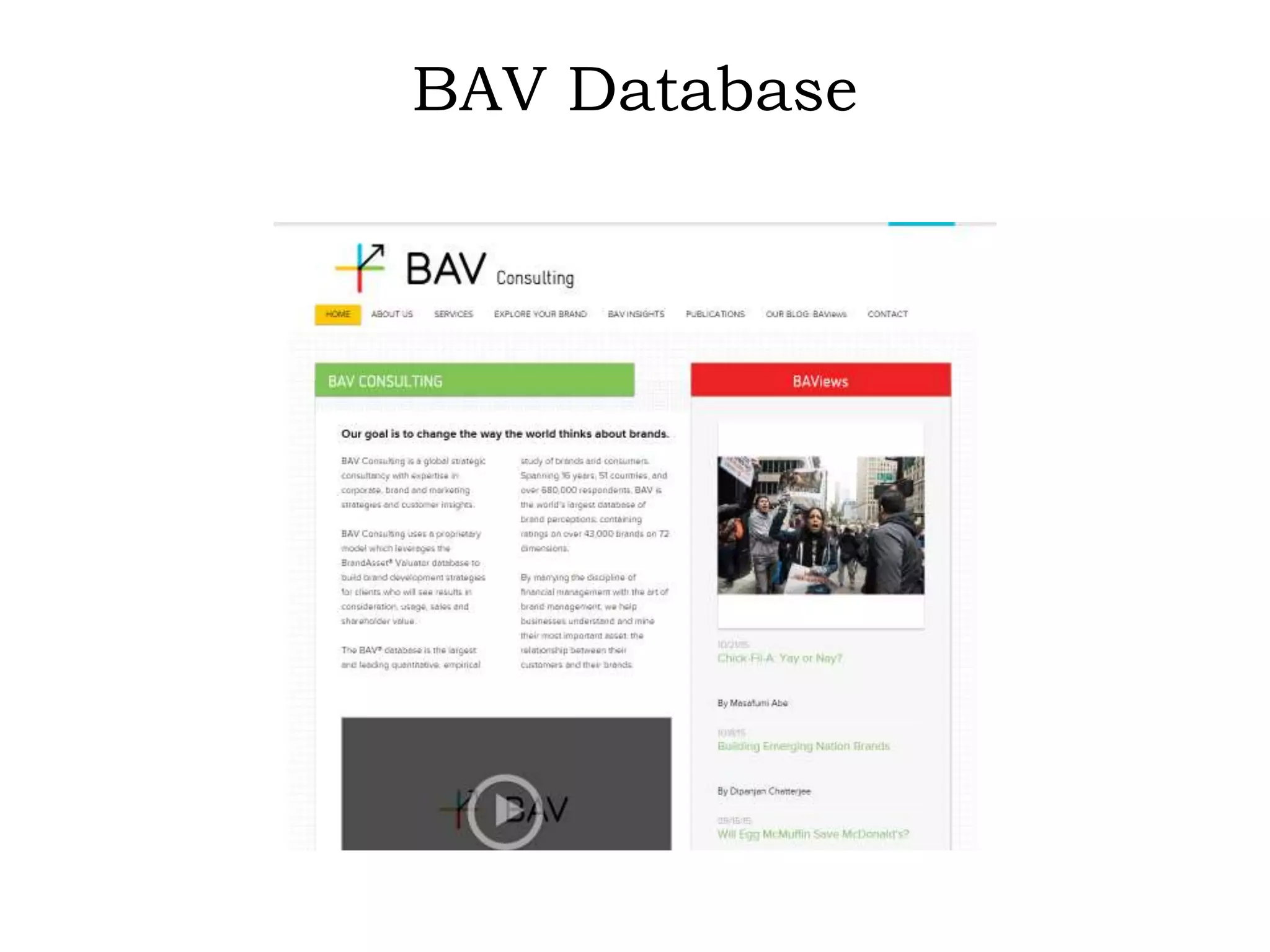 BAV Database
 
