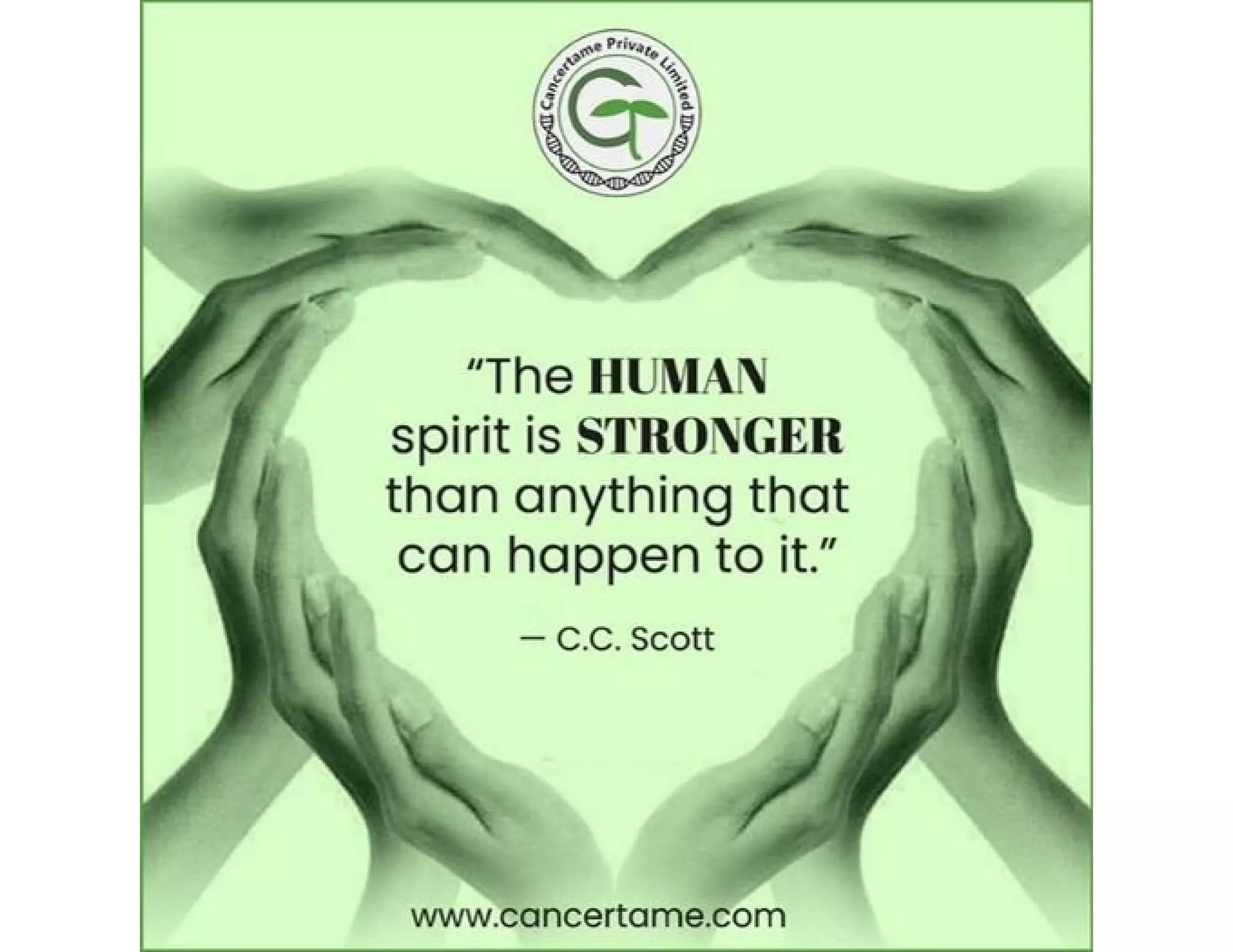 The human spirit is stronger than anything that can happen to it ppt