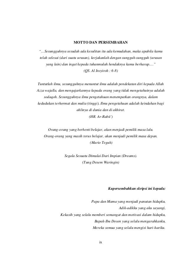 Kata Kata Persembahan Skripsi Untuk Suami Pejuang Skripsi