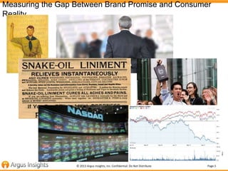 Measuring the Gap Between Brand Promise and Consumer
Reality

© 2013 Argus Insights, Inc. Confidential: Do Not Distribute

Page 5

 