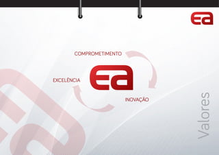 INOVAÇÃO
COMPROMETIMENTO
EXCELÊNCIA
Valores
 