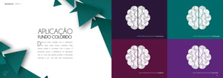 APLICAÇÃO
FUNDO COLORIDO
Deve-se tomar cuidado com a aplicação
do logo sobre fundos coloridos. Estes
devem manter o contraste com a marca. A
produtora possui a preferência na aplicação
sob as cores das paletas primária e secundáia,
evitando o uso de cores não convencionais.
P R O D U Ç Õ E S
SINTEZ
P R O D U Ç Õ E S
SINTEZ P R O D U Ç Õ E S
SINTEZ
P R O D U Ç Õ E S
SINTEZversão preferencial para fundo roxo escuro versão preferencial para fundo verde água
versão preferencial para fundo magenta versão preferencial para fundo roxo claro
TÓPICO 5BRANDBOOK
3635
 