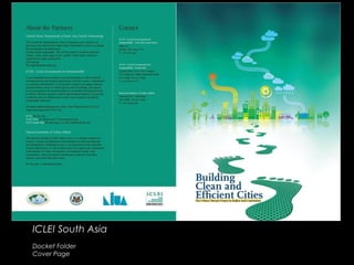 ICLEI South AsiaICLEI South Asia
Docket Folder
Cover Page
 