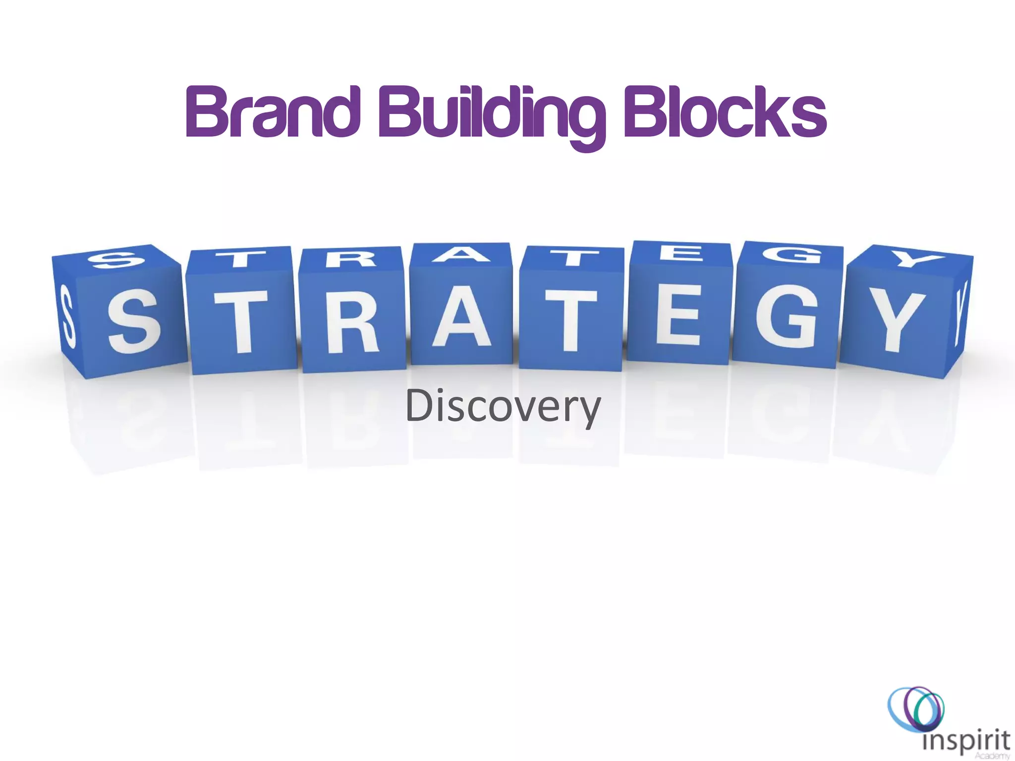 Brand Building Blocks
Discovery
 