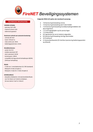 Brandcentrale FireNET Cm+ | PDF