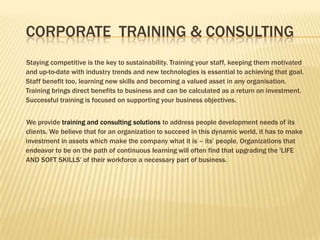 Youth Training & Consulting.