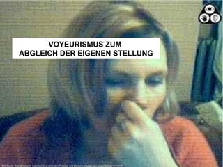 VOYEURISMUS ZUM  ABGLEICH DER EIGENEN STELLUNG BSI Studie: Social Network Communities verändern Freizeit- und Medienverhalten von Jugendlichen N=12481 