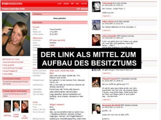 DER LINK ALS MITTEL ZUM  AUFBAU DES BESITZTUMS BSI Studie: Social Network Communities verändern Freizeit- und Medienverhalten von Jugendlichen N=12481 