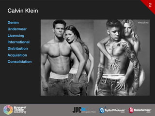 2
Calvin Klein
Denim
Underwear
Licensing
International
Distribution
Acquisition
Consolidation
 
