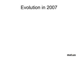 Evolution in 2007 