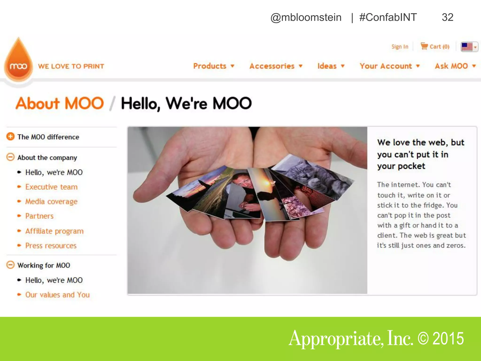 @mbloomstein | #ConfabINT 32
© 2015
 