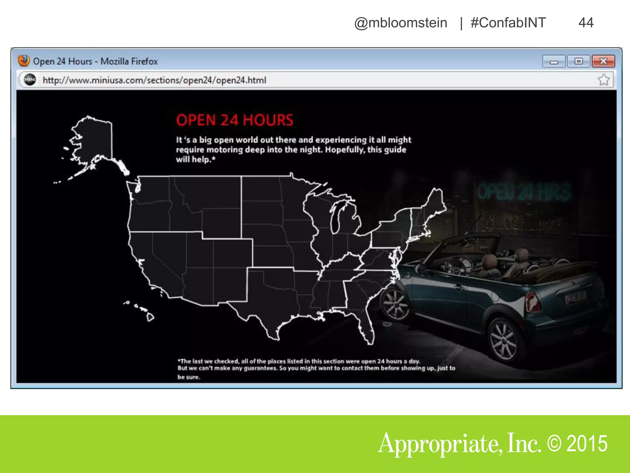 @mbloomstein | #ConfabINT 44
© 2015
 