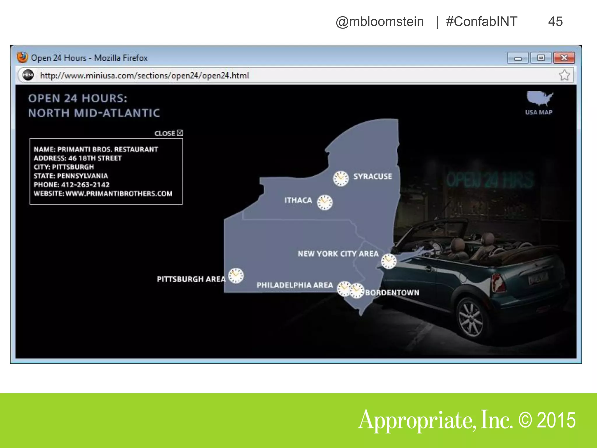 @mbloomstein | #ConfabINT 45
© 2015
 