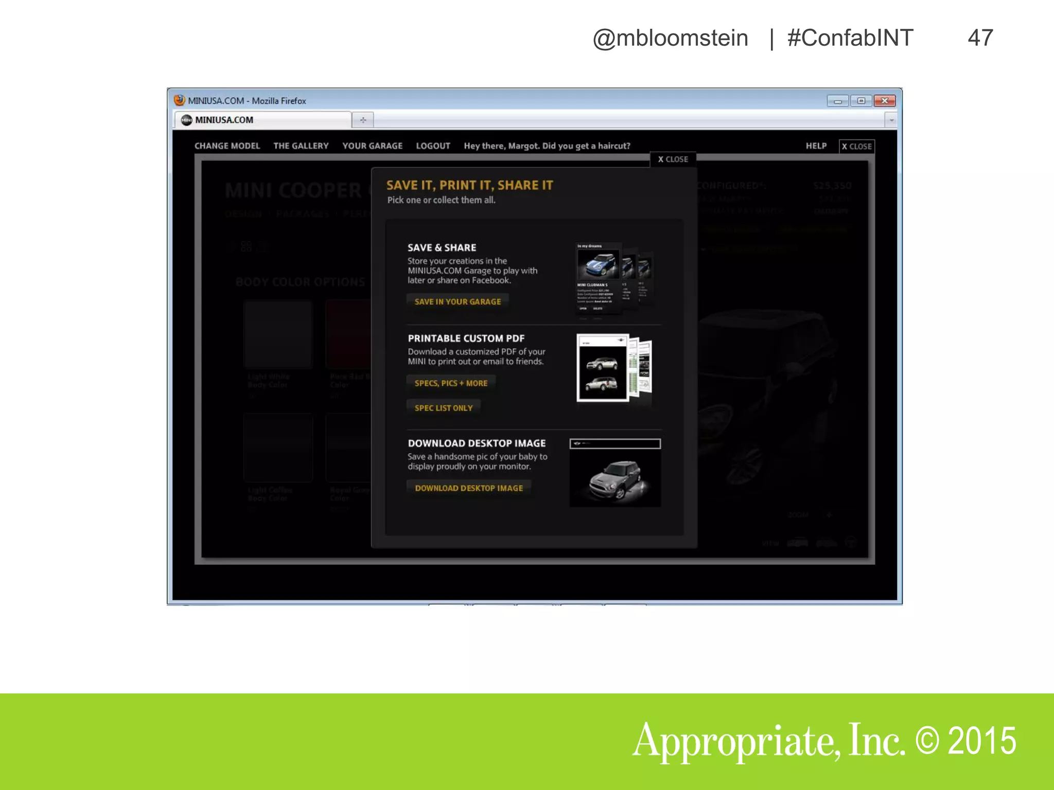 @mbloomstein | #ConfabINT 47
© 2015
 