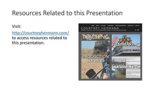 Value	+	Outcomes
Branded	content	creation	provides	the	opportunity	for	students	to	
employ	nuanced	storytelling	techniques	and	apply	high	production	
values	in	service	to	a	quality	end	product	that	speaks	to	a	specific	
audience.		
In	the	process,	quality	portfolio	materials	and	meaningful	resume	
entries	are	generated,	collaboration	skills	are	practiced,	the	destination	
for	the	work	is	clear,	and	students	gain	an	opportunity	to	serve	in	a	
crew	position	in	which	they	have	a	particular	interest.
 