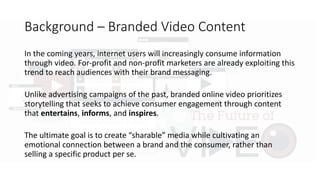 Background	– Branded	Video	Content
 