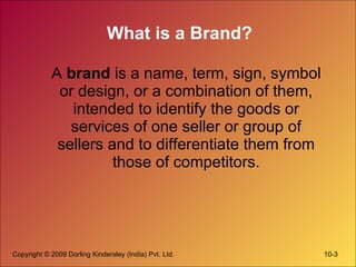 What is a Brand? A  brand  is a name, term, sign, symbol or design, or a combination of them, intended to identify the goods or services of one seller or group of sellers and to differentiate them from those of competitors. 