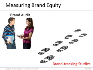 Measuring Brand Equity
Brand Audit

Brand-tracking Studies
Copyright © 2012 Pearson Education, Inc. Publishing as Prentice Hall

Slide 25 of 37

 