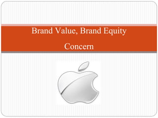 Brand Value, Brand Equity
        Concern
 