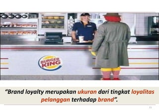 “Brand loyalty merupakan ukuran dari tingkat loyalitas 
11 
pelanggan terhadap brand”. 
 